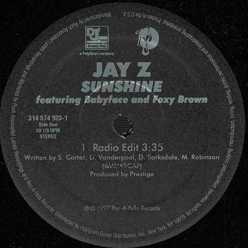 Jay-Z, Babyface, Foxy Brown – Sunshine (LP, Vinyl Record Album)