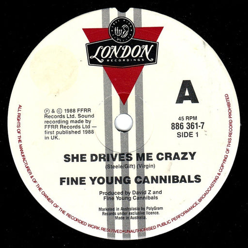 Fine Young Cannibals – She Drives Me Crazy (LP, Vinyl Record Album)