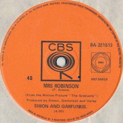 Simon & Garfunkel – Mrs. Robinson (LP, Vinyl Record Album)