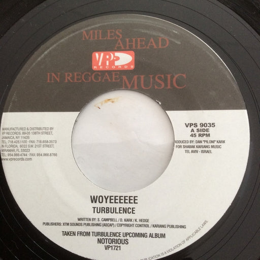 Turbulence – Woyeeeeee / Nah Run (LP, Vinyl Record Album)