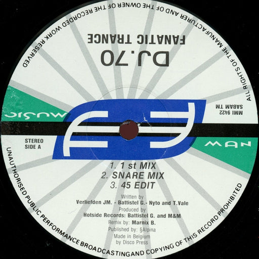 DJ 70 – Fanatic Trance (LP, Vinyl Record Album)
