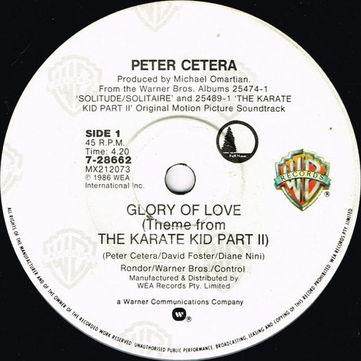 Peter Cetera – Glory Of Love (Theme From The Karate Kid Part II) (LP, Vinyl Record Album)