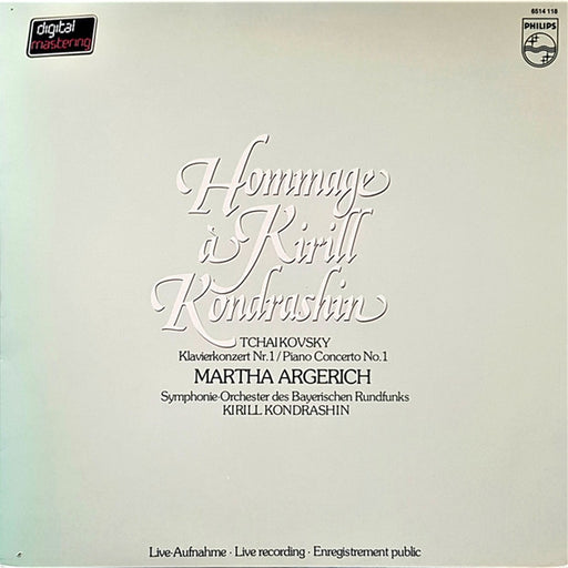 Pyotr Ilyich Tchaikovsky, Martha Argerich, Symphonie-Orchester Des Bayerischen Rundfunks, Kiril Kondrashin – Hommage à Kirill Kondrashin (Klavierkonzert Nr. 1) (LP, Vinyl Record Album)