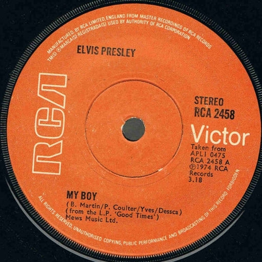 Elvis Presley – My Boy (LP, Vinyl Record Album)