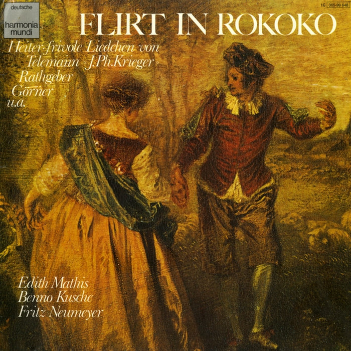 Edith Mathis, Benno Kusche, Fritz Neumeyer – Flirt In Rokoko (Heiter Frivole Liedchen von Telemann, J. Ph. Krieger, Rathgeber, Görner U.A.) (LP, Vinyl Record Album)