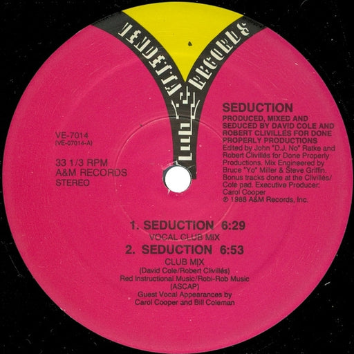 Seduction – Seduction (LP, Vinyl Record Album)