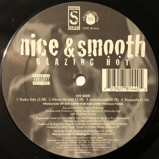 Nice & Smooth – Blazin Hot / Boogie Down Bronx/BK Connection (LP, Vinyl Record Album)