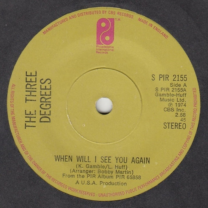 The Three Degrees – When Will I See You Again (LP, Vinyl Record Album)
