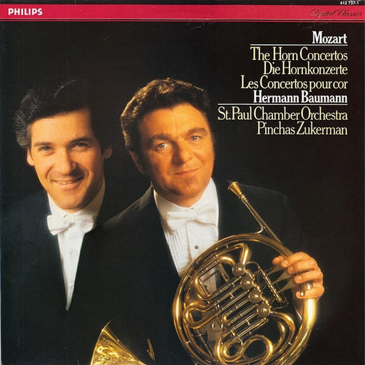 Wolfgang Amadeus Mozart, Hermann Baumann, The Saint Paul Chamber Orchestra, Pinchas Zukerman – The Horn Concertos (LP, Vinyl Record Album)