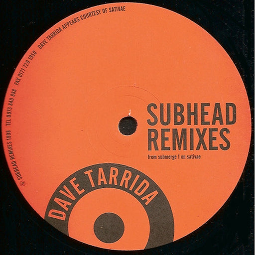 Subhead – Subhead Remixes (LP, Vinyl Record Album)