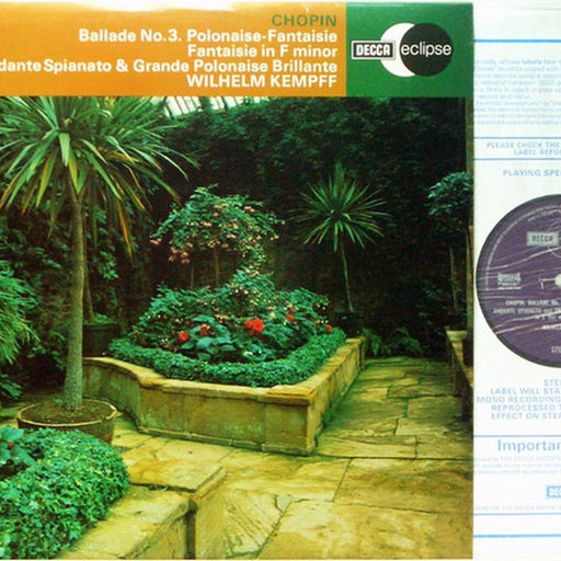 Frédéric Chopin, Wilhelm Kempff – Ballade No. 3 Polonaise - Fantaisie / Fantaisie in F minor / Andante Spianato & Grande Polonaise Brillante (LP, Vinyl Record Album)