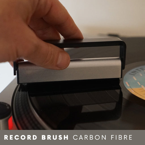 Carbon fibre anti static record brush