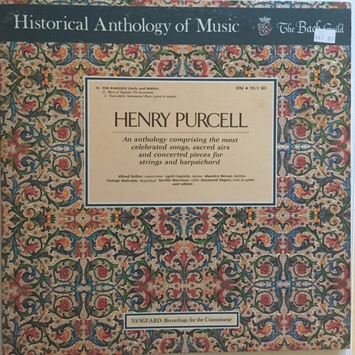 Henry Purcell – An Anthology Comprising The Most Celebrated Songs, Sacred Airs And Concerted Pieces For Strings And Harpsichord (LP, Vinyl Record Album)