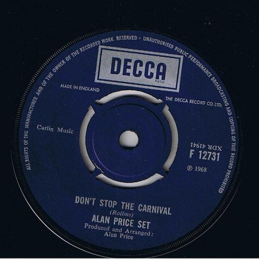 The Alan Price Set – Don't Stop The Carnival (LP, Vinyl Record Album)