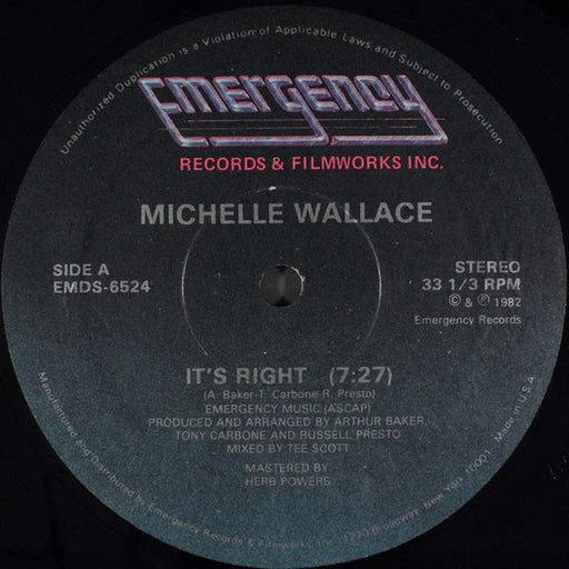 Michelle Wallace – It's Right (LP, Vinyl Record Album)