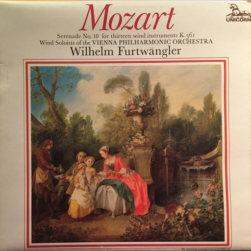 Wolfgang Amadeus Mozart, Wilhelm Furtwängler, Solisten Der Wiener Philharmoniker – Serenade Für Dreizehn Bläser (LP, Vinyl Record Album)