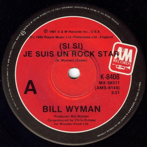 Bill Wyman – (Si Si) Je Suis Un Rock Star (LP, Vinyl Record Album)