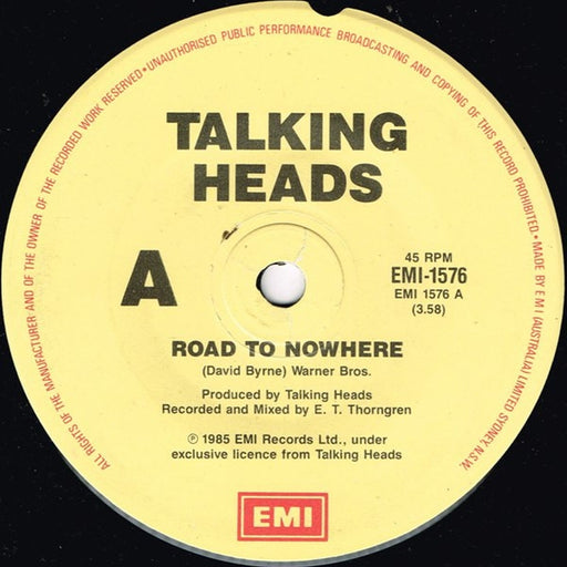 Talking Heads – Road To Nowhere (LP, Vinyl Record Album)