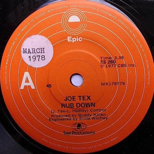 Joe Tex – Rub Down / Be Kind To Old People (LP, Vinyl Record Album)