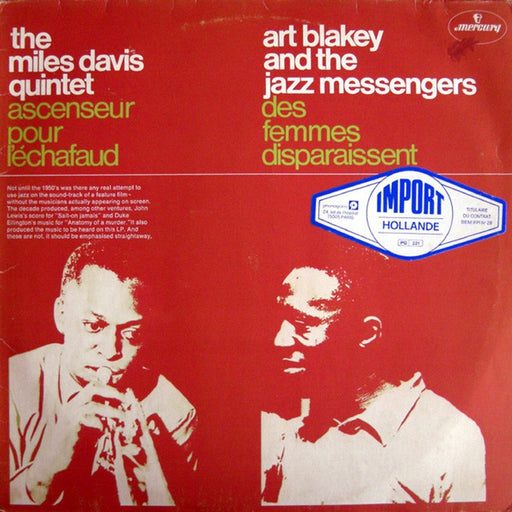 The Miles Davis Quintet, Art Blakey & The Jazz Messengers – Ascenseur Pour L'échafaud * Des Femmes Disparaissent (LP, Vinyl Record Album)