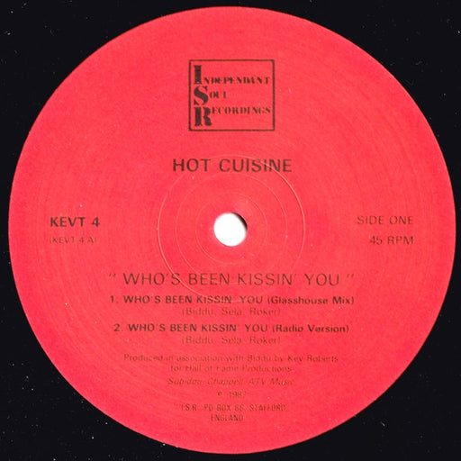 Hot Cuisine – Who's Been Kissin' You (Glasshouse Mix) (LP, Vinyl Record Album)