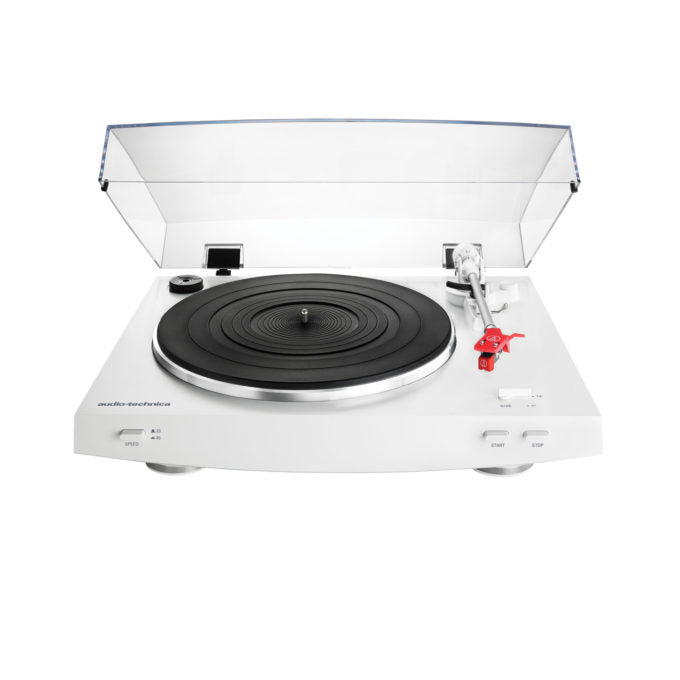 Audio Technica AT LP3 Fully Automatic Belt Drive Stereo Record Player w/AT91R Cart WHITE
