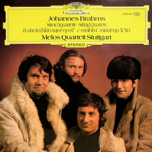 Johannes Brahms, Melos Quartett – Streichquartette - String Quartets: B-Dur (In B-Flat Major) Op. 67; C-Moll (In C Minor) Op. 51 Nr. 1 (LP, Vinyl Record Album)