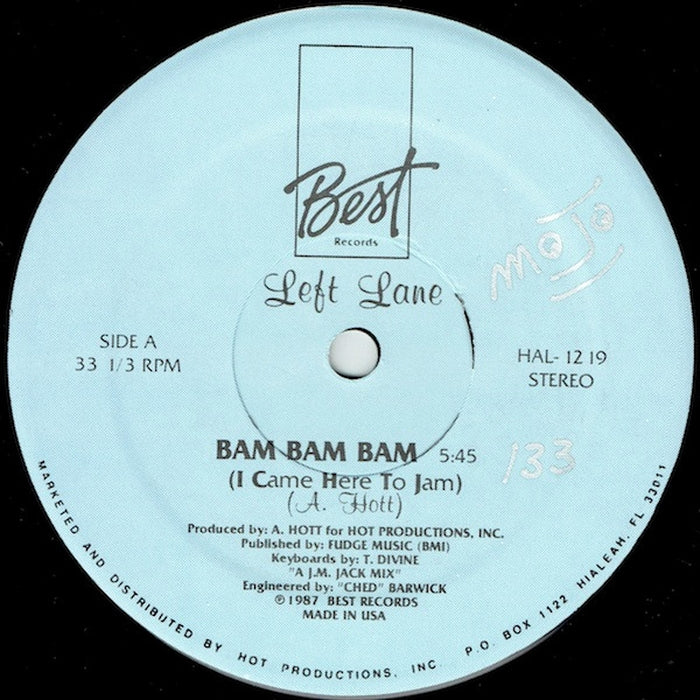 Left Lane – Bam Bam Bam (I Came Here To Jam) (LP, Vinyl Record Album)