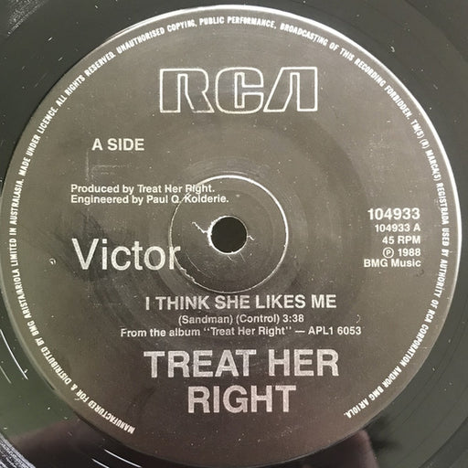 Treat Her Right – I Think She Likes Me (LP, Vinyl Record Album)
