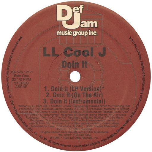 LL Cool J – Doin It (LP, Vinyl Record Album)