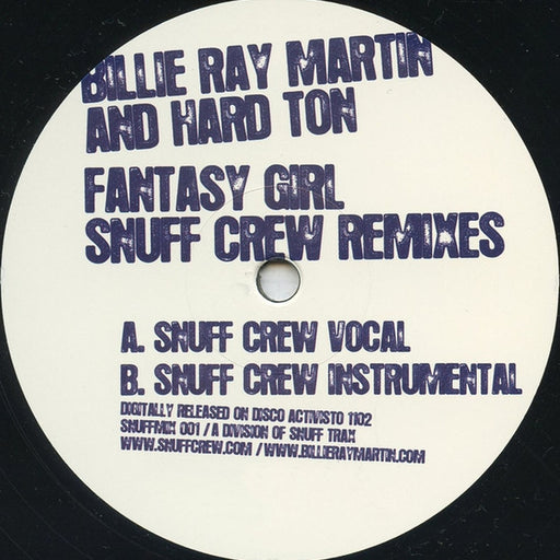 Billie Ray Martin, Hard Ton – Fantasy Girl (Snuff Crew Remixes) (LP, Vinyl Record Album)