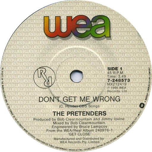 The Pretenders – Don't Get Me Wrong (LP, Vinyl Record Album)