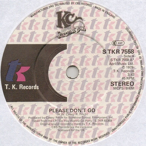 KC & The Sunshine Band – Please Don't Go (LP, Vinyl Record Album)