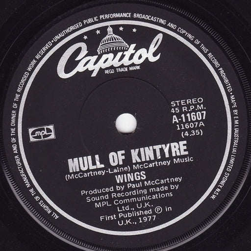 Wings – Mull Of Kintyre (LP, Vinyl Record Album)