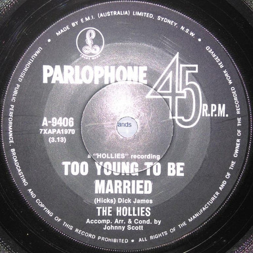The Hollies – Too Young To Be Married (LP, Vinyl Record Album)