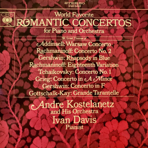 André Kostelanetz And His Orchestra, Ivan Davis – World Favorite Romantic Concertos For Piano And Orchestra (LP, Vinyl Record Album)