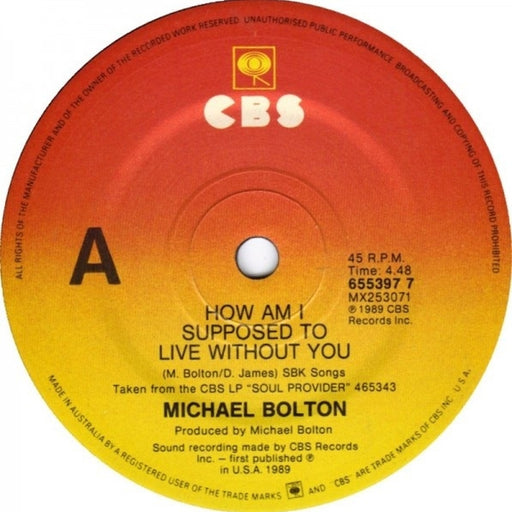Michael Bolton – How Am I Supposed To Live Without You (LP, Vinyl Record Album)