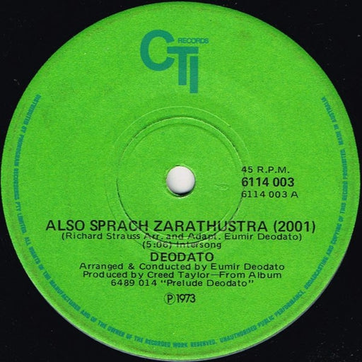 Eumir Deodato – Also Sprach Zarathustra (LP, Vinyl Record Album)