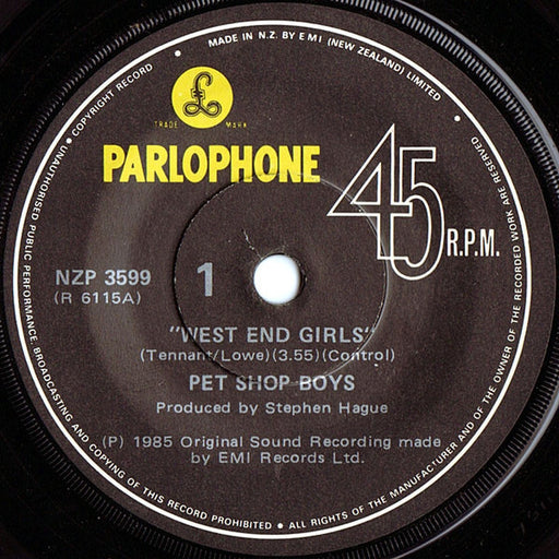 Pet Shop Boys – West End Girls (LP, Vinyl Record Album)