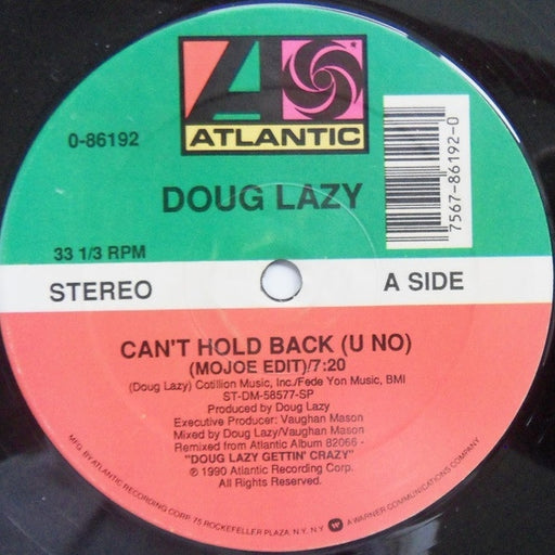 Doug Lazy – Can't Hold Back (U No) (LP, Vinyl Record Album)