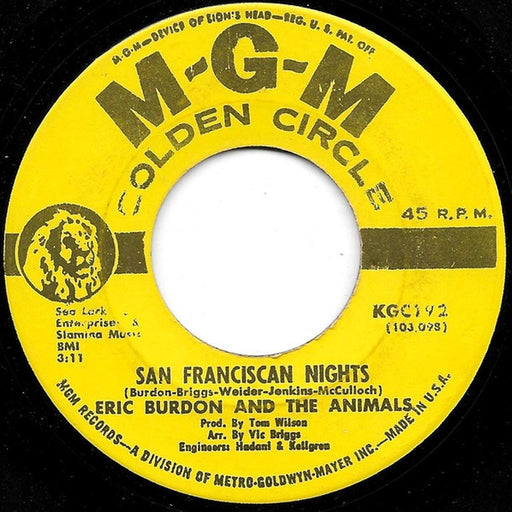 Eric Burdon & The Animals – San Franciscan Nights / Monterey (LP, Vinyl Record Album)