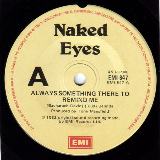 Naked Eyes – Always Something There To Remind Me (LP, Vinyl Record Album)