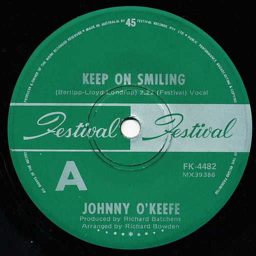 Johnny O'Keefe – Keep On Smiling/(You've Got Me) Dangling On A String (LP, Vinyl Record Album)