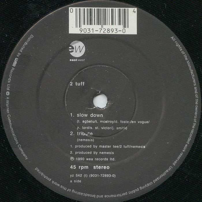 2 Tuff – Slow Down (LP, Vinyl Record Album)