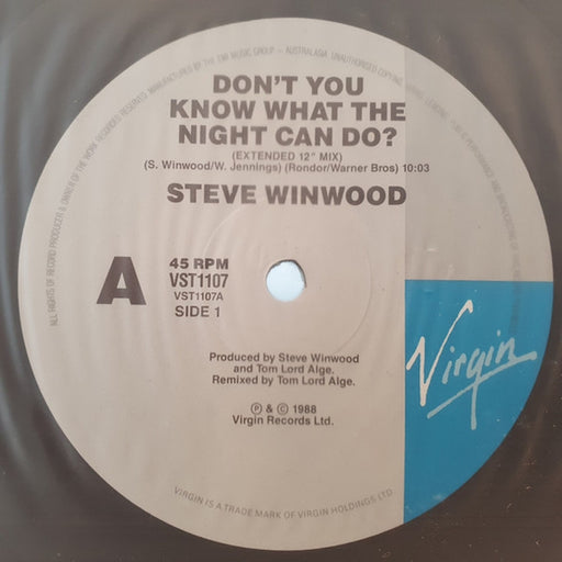Steve Winwood – Don't You Know What The Night Can Do? (LP, Vinyl Record Album)