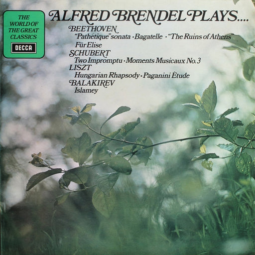 Alfred Brendel, Ludwig van Beethoven, Franz Schubert, Franz Liszt, Mily Balakirev – Alfred Brendel Plays.... Beethoven, Schubert, Liszt, Balakirev (LP, Vinyl Record Album)