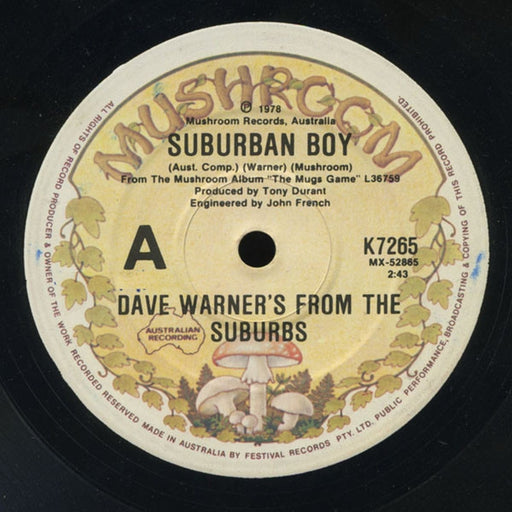 Dave Warner's From The Suburbs – Suburban Boy (LP, Vinyl Record Album)