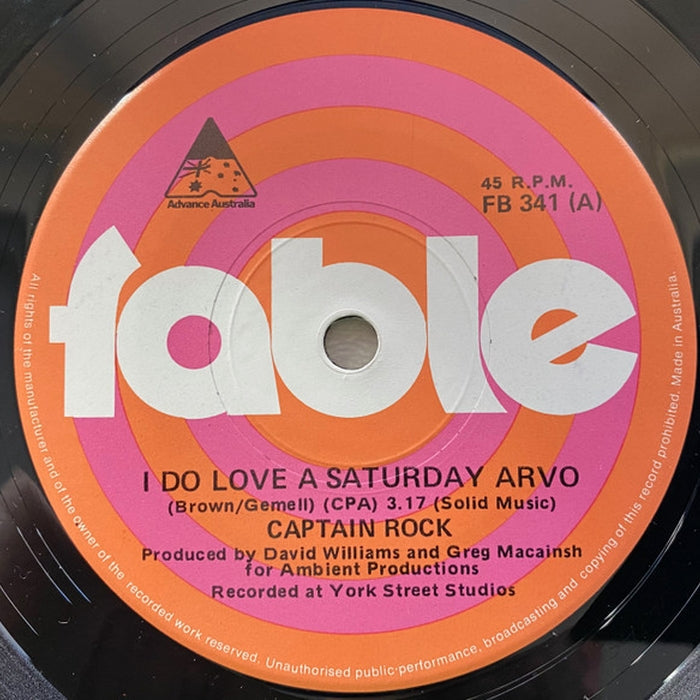 Captain Rock – I Do Love A Saturday Arvo (LP, Vinyl Record Album)