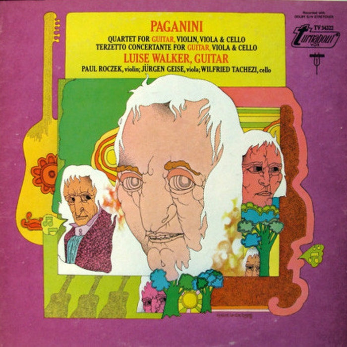 Niccolò Paganini, Luise Walker – Quartet For Guitar, Violin, Viola & Cello / Terzetto Conceretante For Guitar, Viola & Cello (LP, Vinyl Record Album)