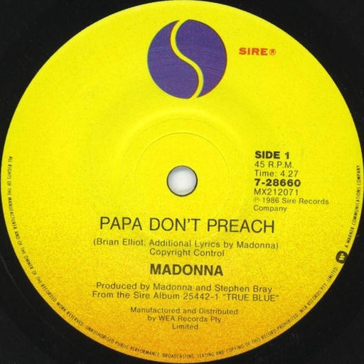 Madonna – Papa Don't Preach (LP, Vinyl Record Album)